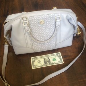 Tory burch gray handbag